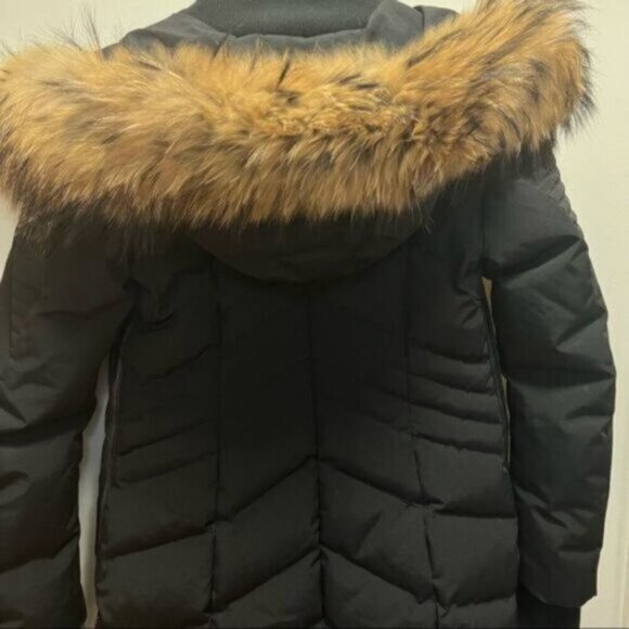 NB Series by Nicole Benisti Duck Down Puffer Jacket Size XS Raccoon Fur Collar - Picture 6 of 16